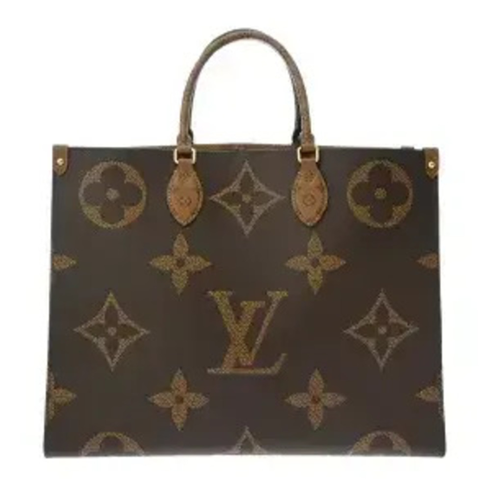 Louis Vuitton Monogram Giant Reverse OnTheGo Canvas Tote Bag Brown
